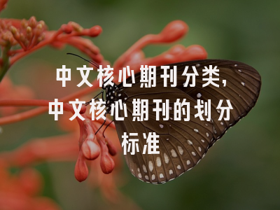 中文核心期刊分类,中文核心期刊的划分标准