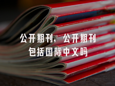 公开期刊,公开期刊包括国际中文吗
