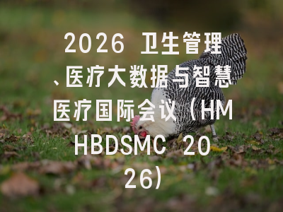 2026 卫生管理、医疗大数据与智慧医疗国际会议（HMHBDSMC 2026）