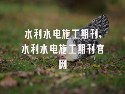 水利水电施工期刊,水利水电施工期刊官网
