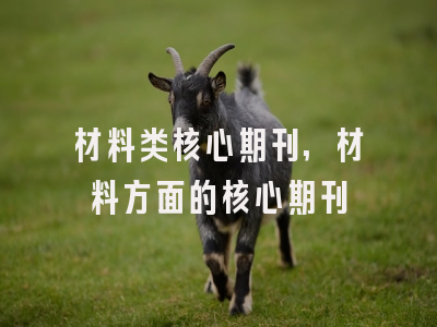 材料类核心期刊,材料方面的核心期刊