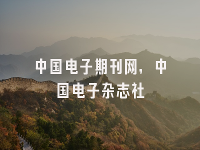 中国电子期刊网,中国电子杂志社