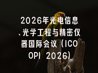 2026年光电信息、光学工程与精密仪器国际会议（ICOOPI 2026）