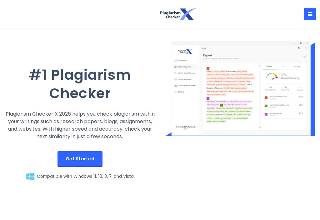 Plagiarism Checker X