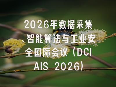 2026年数据采集、智能算法与工业安全国际会议（DCIAIS 2026）