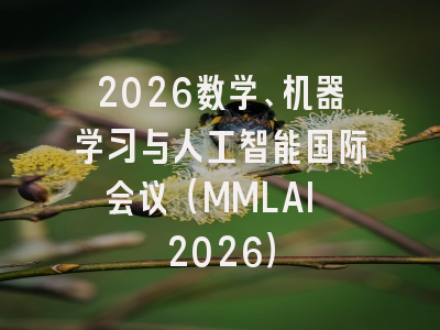 2026数学、机器学习与人工智能国际会议（MMLAI 2026）