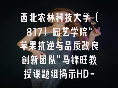 西北农林科技大学（817）园艺学院“苹果抗逆与品质改良创新团队”马锋旺教授课题组揭示HD-ZIP转录因子调控苹果耐热性的分子机制
