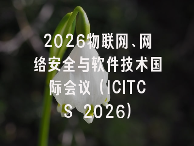 2026物联网、网络安全与软件技术国际会议（ICITCS 2026）