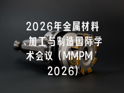 2026年金属材料、加工与制造国际学术会议（MMPM 2026）