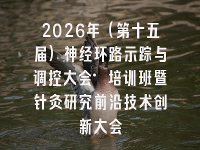 2026年（第十五届）神经环路示踪与调控大会·培训班暨针灸研究前沿技术创新大会