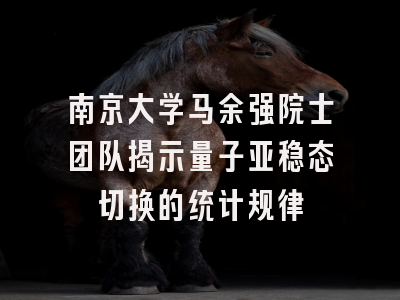 南京大学马余强院士团队揭示量子亚稳态切换的统计规律