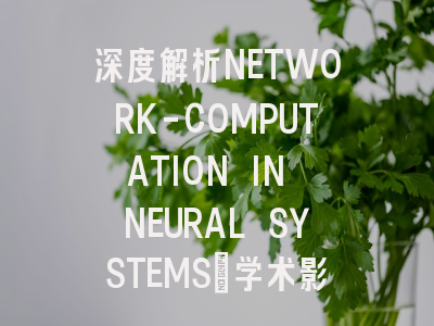 深度解析NETWORK-COMPUTATION IN NEURAL SYSTEMS：学术影响力…