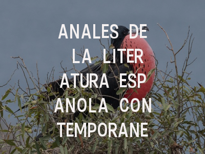 ANALES DE LA LITERATURA ESPANOLA CONTEMPORANEA：...