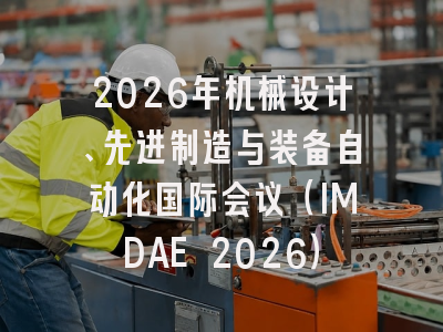 2026年机械设计、先进制造与装备自动化国际会议（IMDAE 2026）