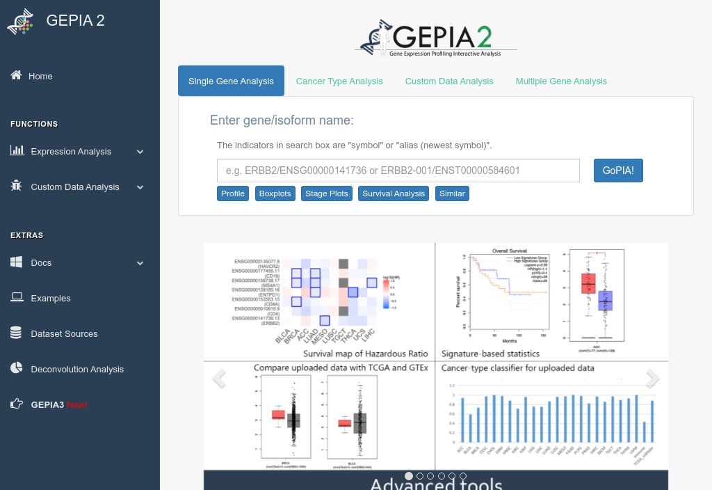 TCGA（基因表达谱交互式分析）