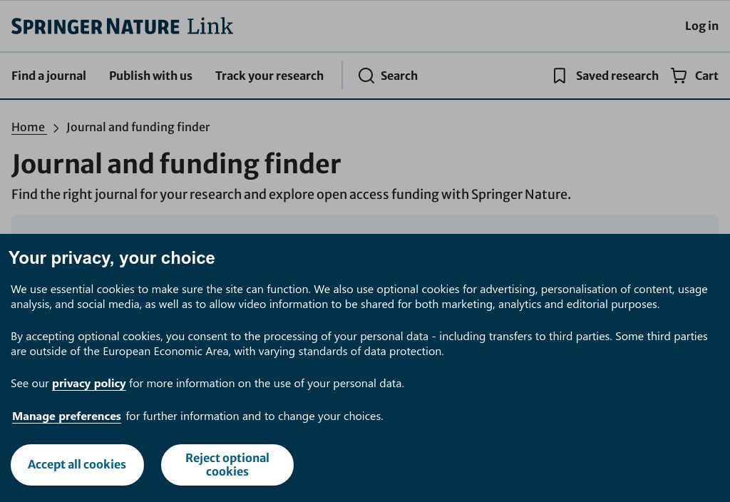 Springer Nature Journal Suggester