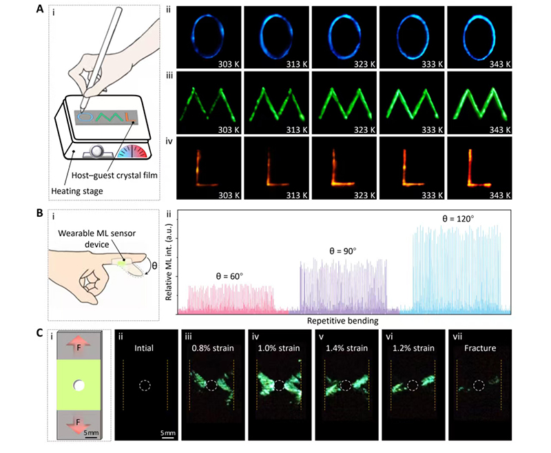 中国海洋大学在有机主客体应力发光研究领域取得新进展