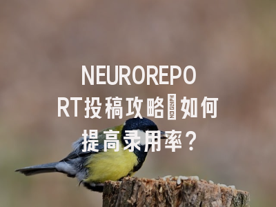 NEUROREPORT投稿攻略：如何提高录用率？