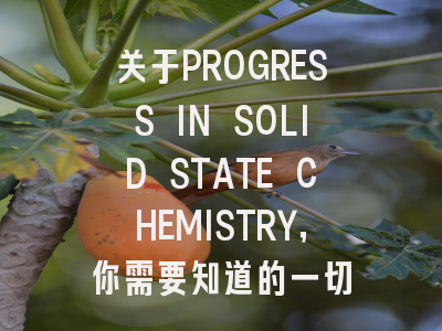 关于PROGRESS IN SOLID STATE CHEMISTRY,你需要知道的一切