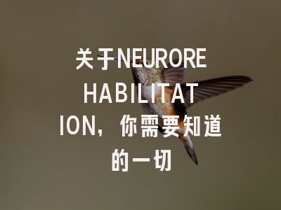 关于NEUROREHABILITATION,你需要知道的一切