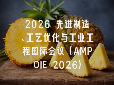 2026 先进制造、工艺优化与工业工程国际会议（AMPOIE 2026）