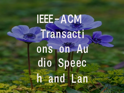 IEEE-ACM Transactions on Audio Speech and Langu…