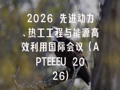 2026 先进动力、热工工程与能源高效利用国际会议（APTEEEU 2026）