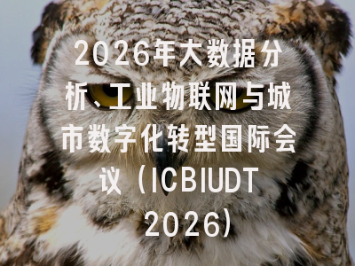 2026年大数据分析、工业物联网与城市数字化转型国际会议（ICBIUDT 2026）
