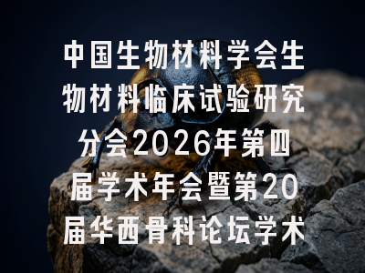 中国生物材料学会生物材料临床试验研究分会2026年第四届学术年会暨第20届华西骨科论坛学术交流会议