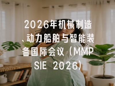 2026年机械制造、动力船舶与智能装备国际会议（MMPSIE 2026）