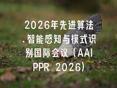 2026年先进算法、智能感知与模式识别国际会议（AAIPPR 2026）
