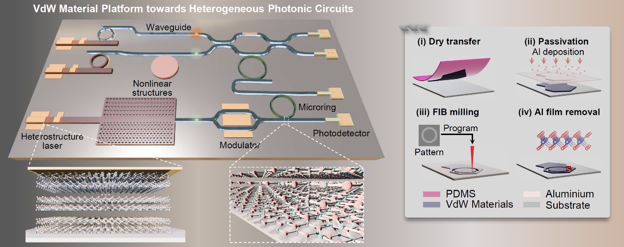 北京大学物理学院肖云峰团队在范德瓦尔斯材料“雕刻”光学微腔，实现片上高效非线性光学