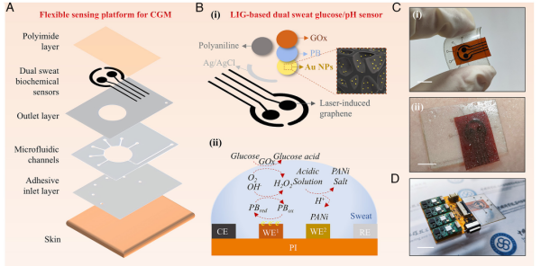连续血糖监测无线汗液柔性传感技术获进展
