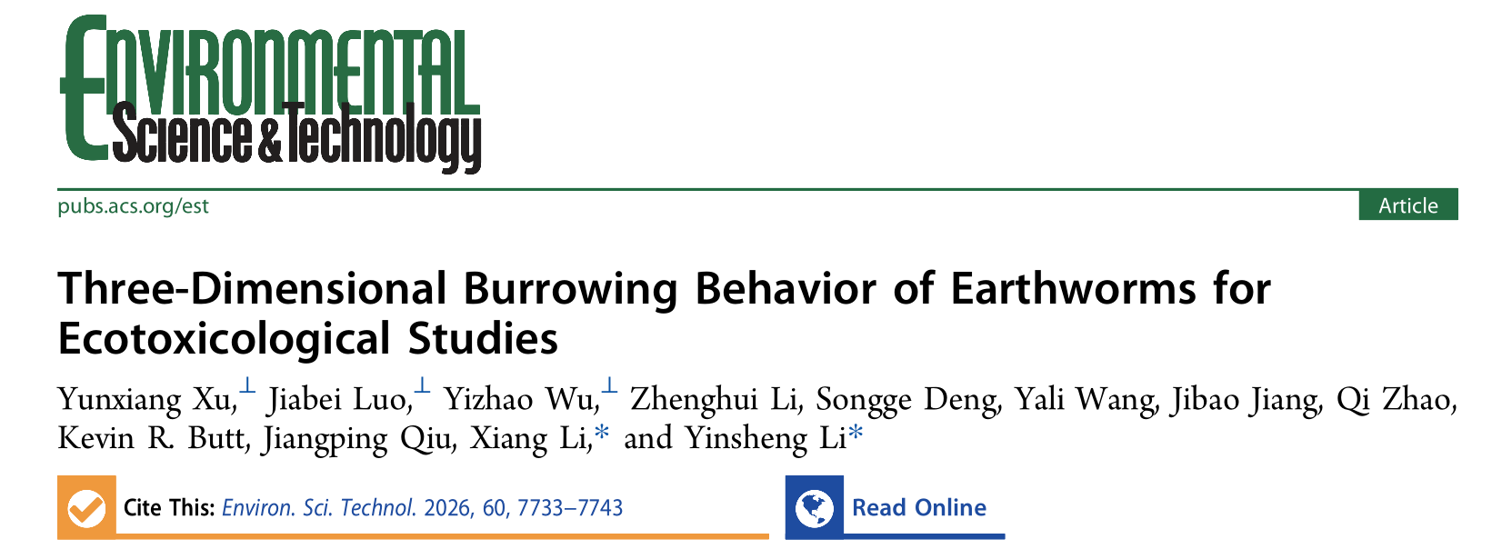 上海交大农生学院李银生课题组与合作者共同实现蚯蚓三维掘穴行为的可视化与定量化分析