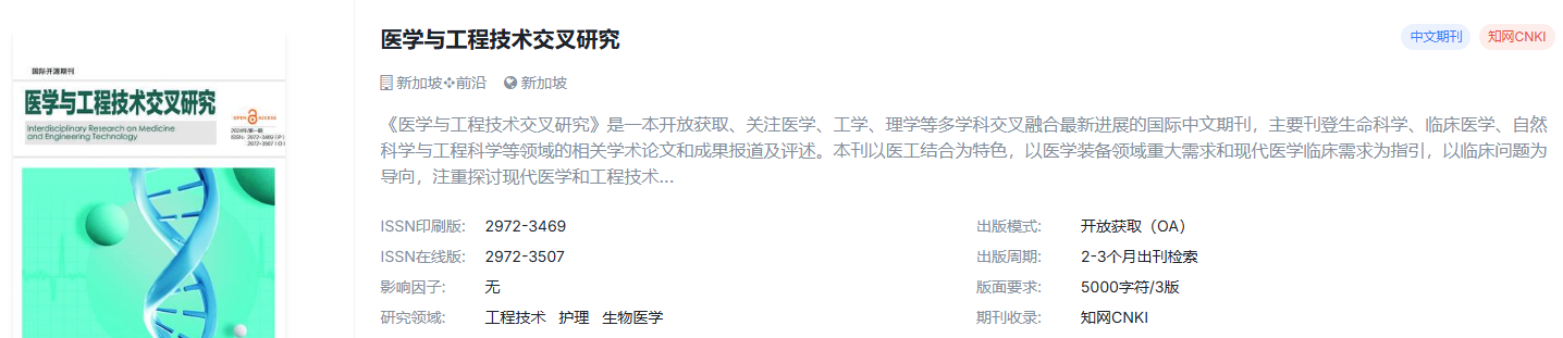 两本易发表的医学国际期刊推荐