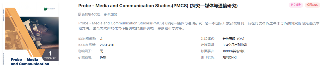 传媒，新闻国际期刊合集