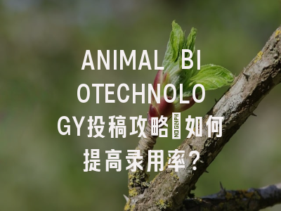ANIMAL BIOTECHNOLOGY投稿攻略：如何提高录用率？