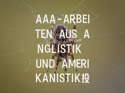 AAA-ARBEITEN AUS ANGLISTIK UND AMERIKANISTIK投稿指南：权