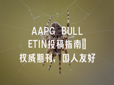 AAPG BULLETIN投稿指南：权威期刊，国人友好