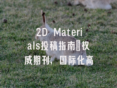 2D Materials投稿指南:权威期刊,国际化高