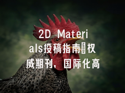 2D Materials投稿指南：权威期刊，国际化高