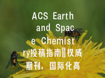 ACS Earth and Space Chemistry投稿指南:权威期刊,国际化高