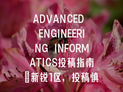 ADVANCED ENGINEERING INFORMATICS投稿指南：新锐1区，投稿慎重考虑