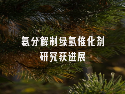 氨分解制绿氢催化剂研究获进展
