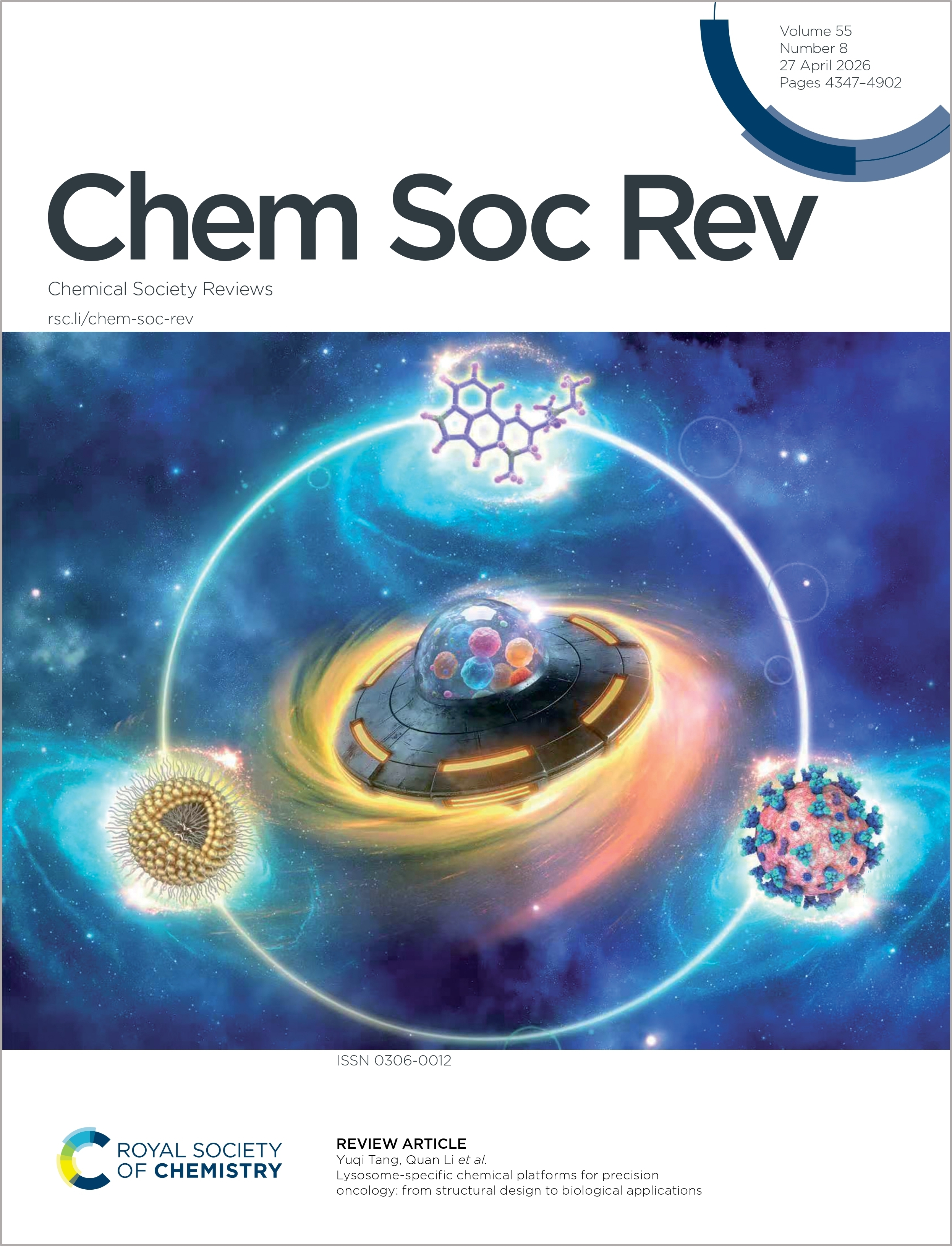东南大学李全团队受邀在《Chemical Society Reviews》发表溶酶体特异性精准肿瘤学的重要论文