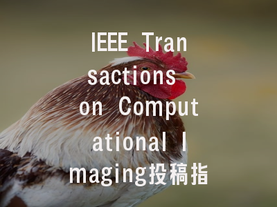 IEEE Transactions on Computational Imaging投稿指南：权威期