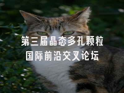 第三届晶态多孔颗粒国际前沿交叉论坛