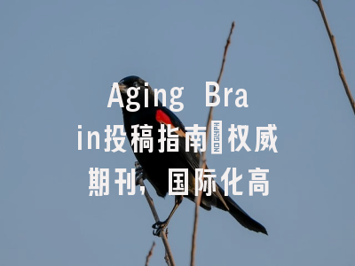 Aging Brain投稿指南:权威期刊,国际化高