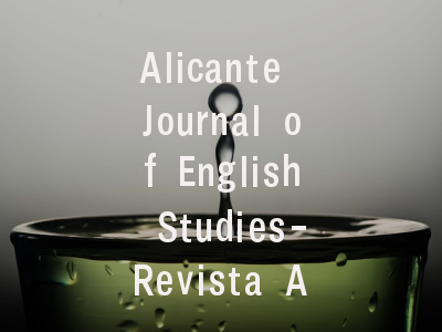 Alicante Journal of English Studies-Revista Alican