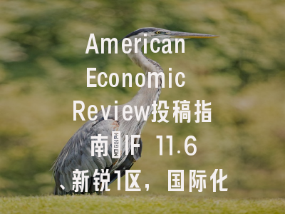 American Economic Review投稿指南：IF 11.6、新锐1区，国际化高